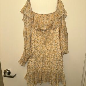 Off the shoulder Floral Ruffle Dress